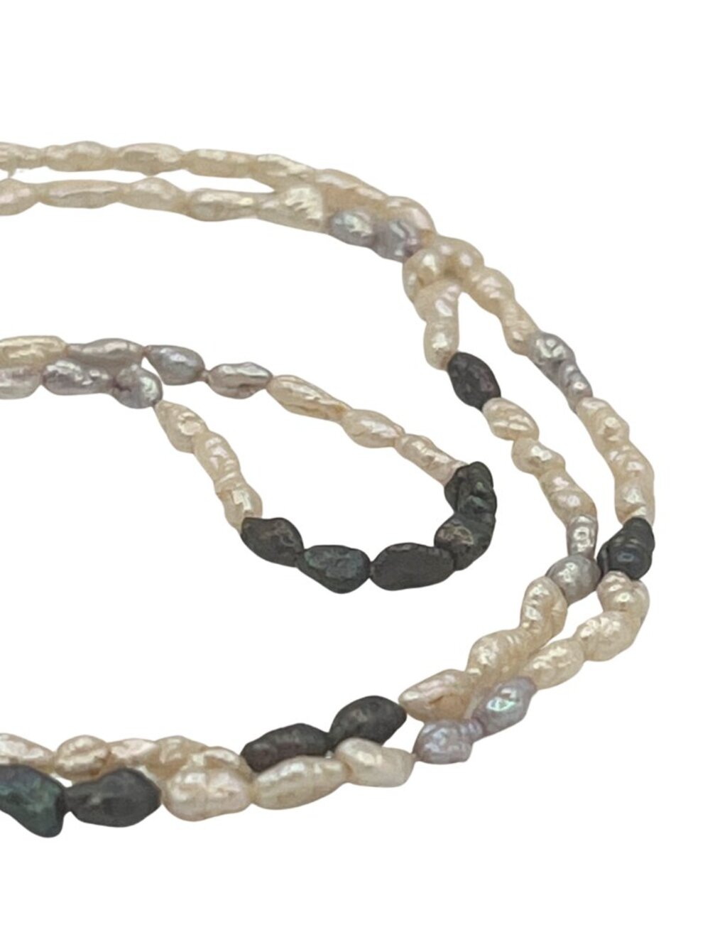 Freshwater Pearl Bead Necklace Speidel 925 Clasp Vintage - Picture 8 of 14